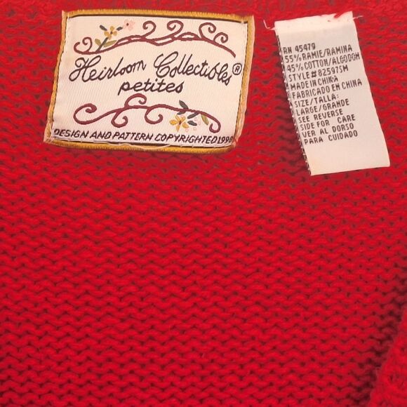 Heirloom Collectibles PL Vintage Christmas Sweater Cardigan Bears School Teacher - Picture 7 of 16